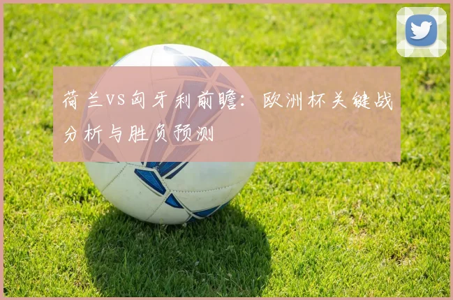 荷兰vs匈牙利前瞻:欧洲杯关键战分析与胜负预测